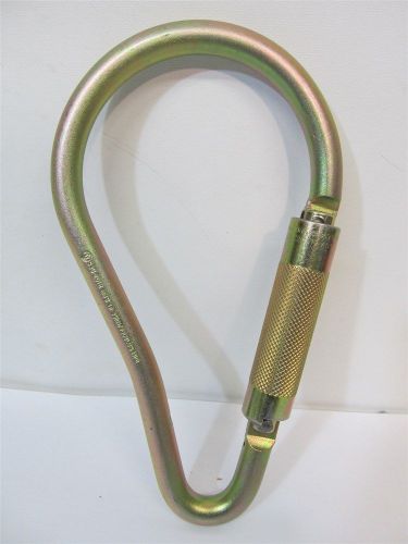 Large Steel Carabiner, 9 3/8&#034; x 5 1/8&#034;, 2&#034; Gate Opening, Safety-Lock