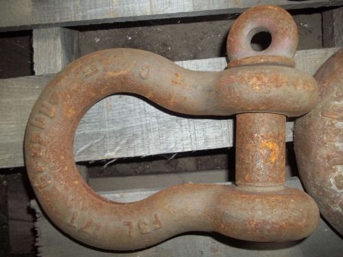Crosby screw pin bolt type clevis rigging anchor shackle f3l 17t 1 1/2&#034; pin for sale