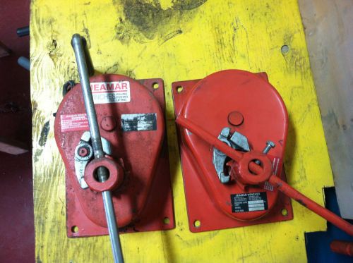 JEAMAR WINCHES WALL MOUNT SPUR GEAR GS1100, LB444, (BOTH USED)