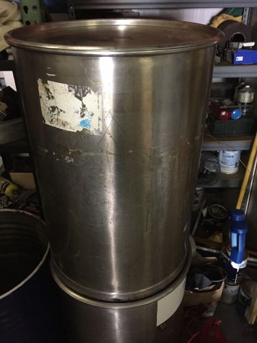 Stainless steel drum 55 gallon with lids for sale