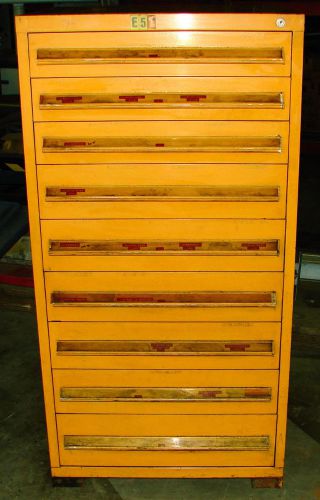 Vidmar 9 drawer industrial tool storage cabinet 30 x 28 x 59***xlnt*** for sale