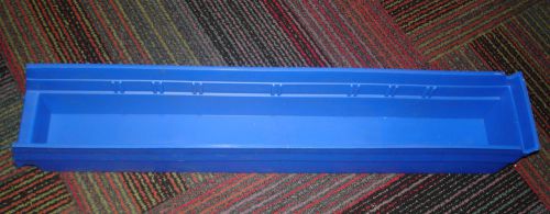 BLUE AKRO-MILS 30124BL POLYPRO PLASTIC SHELF BIN, OD 23-5/8&#039; X 4-1/8&#039; X 4&#034; GUC