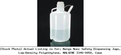 Nalge nunc safety dispensing jugs, low-density polyethylene, nalgene 2340-0050 for sale