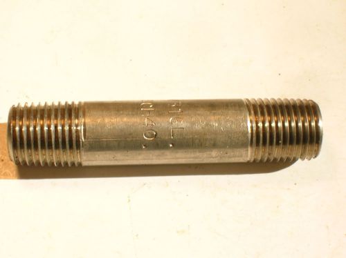 1/4&#034; stainless pipe nipple 2-1/2&#034; long merit 316/316l 1t-25224- sch-40 for sale