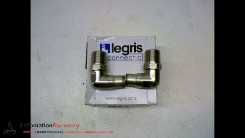 LEGRIS 3889 56 14 *PACK OF 2* COMPACT MALE ELBOW 1/4&#034; OD X 1/4&#034; NPT, NEW