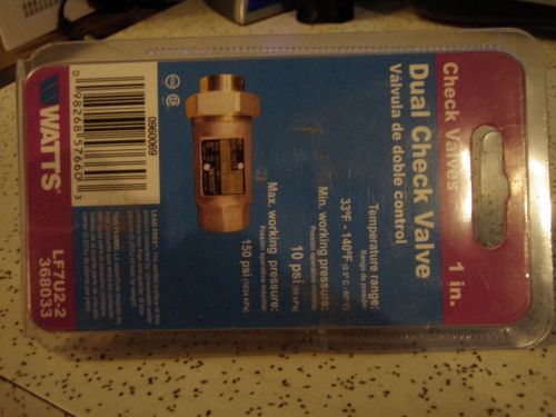 WATTS Dual Check Valve 1 inch NEW SEALED