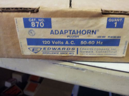 EDWARDS 870 NEW IN BOX ADAPTAHORN 120V FLUSH GREY OLD SURPLUS SEE PICS #B78