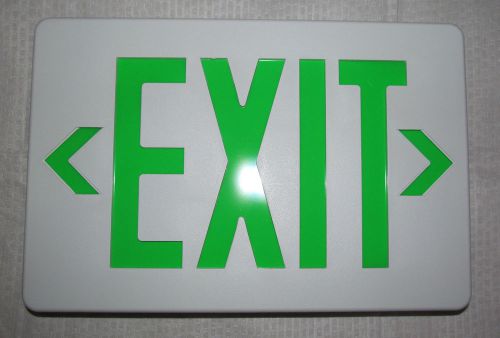New - yorklite double sided green led exit sign envoy elx series emergency for sale