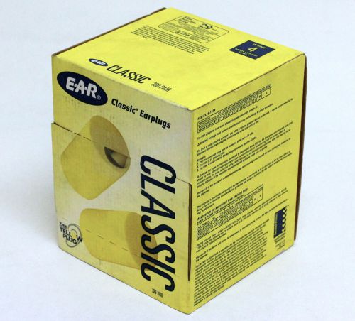 NEW Aearo E-A-R Classic Uncorded Yellow Earplugs 200 Pairs Value Pack 390-1000