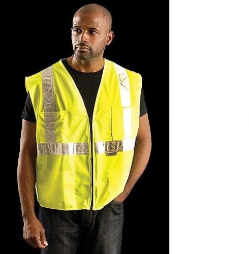 SVL/L - Yellow Scotchlite Vest Reflective Material gloss class 2 with pockets