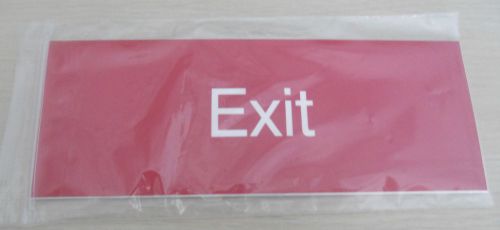 Exit Sign, 3&#034;x8&#034;,red and white plastic, Business Sign