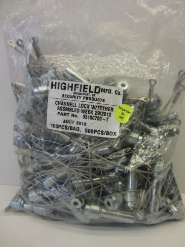 Highfield MFG Channell Lock w/ Tether Security Barrell Locks (100 pc) 93180750-T