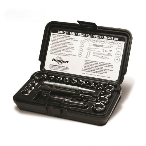 Hougen 11085 rotacut sheet metal hole cutter kit 1/4&#034;-3/4&#034; master kit made n usa for sale