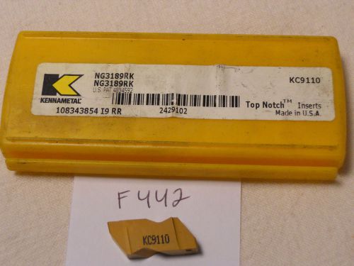 4 NEW KENNAMETAL NG3189RK CARBIDE INSERTS. GRADE: KC9110. USA MADE  {F442}