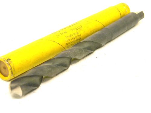 New surplus morse taper length straight shank twist drill 21/32&#034; .6562&#034; hss usa for sale