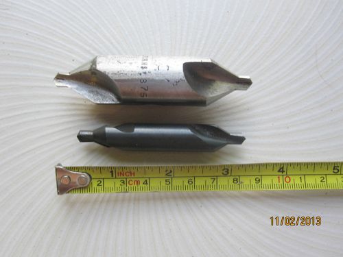 Lot of 2 pcs. center drills and 1 morse dril   1&#034;, 2-flute, 3&#034; long , usa for sale