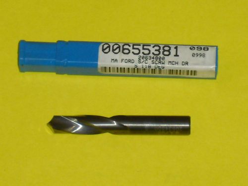 Screw Machine Length Drill Bit Letter S .3480 Solid Carbide 1 1/4&#034; Flute Length