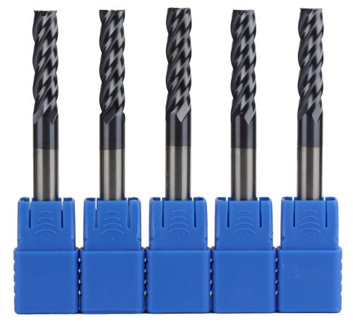 5/16&#034; long carbide endmill | tiain coated | 4 flute center cutting 5 pcs for sale