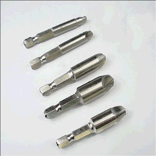 filter extractor for sale, 5pcs nickel plated screw bolt extractor easy out drill bit set 1/4&#039;&#039; hex handle