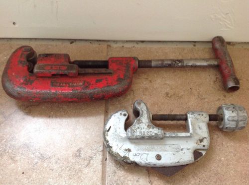 Lot of two pipe cutter - 1 ridged #20 and 1 craftsman for sale