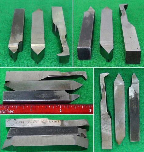 3 Cobalt Threading 3/8&#034; Lathe Bits Machinist Gunsmith Tools Lot Sherline Unimat