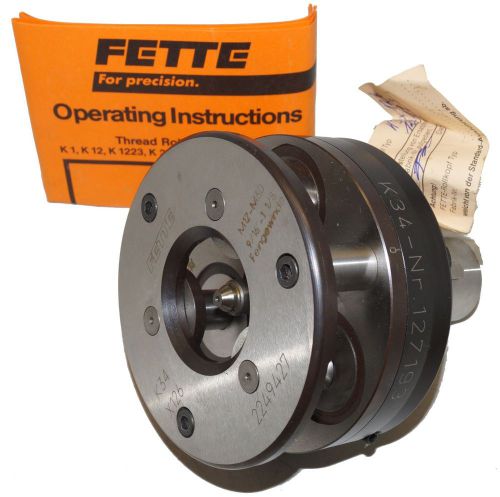 Fette k34 axial thread rolling head 9/16&#034; to 1-1/8&#034; (m12-m30) for sale