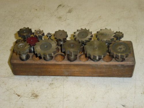 Lot of (15) assorted keyway woodruff keyset cutters for sale