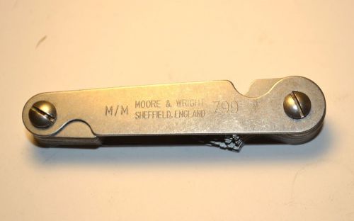Nos moore &amp; wright uk 799 metric screw pitch gauge gage range 4-42 item k424 for sale