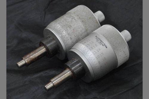 (2) vintage starrett t468 micrometer heads 0.0001&#034; division for sale