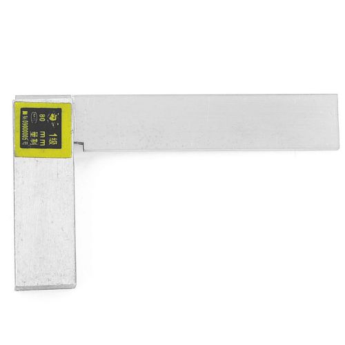 Metal 80 x 50mm metric scale right angle l square ruler for sale