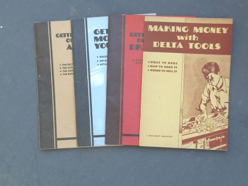 5 DELTA TOOL GUIDES BOOKLETS 1935 MINT LATHE DRILL PRESS