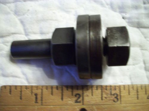 Small Work Arbor for wheel etc 2 3/4&#034; Long 1/2&#034; Shaft flat sided 14 Threads /In.