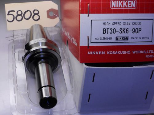 (1) brand new lyndex nikkon bt30-sk6-90p collet chuck, pre-balanced 30,000 rpm for sale