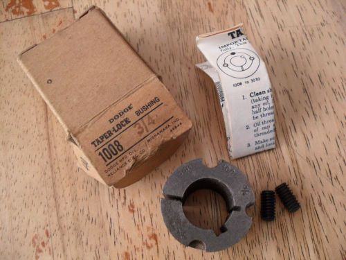 Dodge taper-lock bushing 1008 x 3/4 1008x34 3/4&#034; bore new old stock vintage for sale