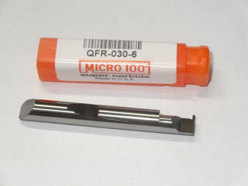 MICRO 100 QFR-030-6 Quick Change Carbide Full Radius Grooving Boring Tool Holder