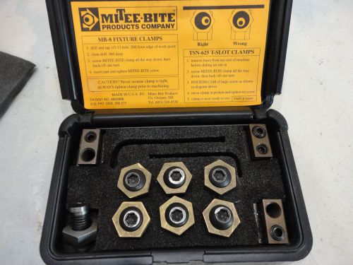 Mitee-bite clamping system - tsn-625 tee-slot clamps &amp; mb-8 fixture clamps kit for sale