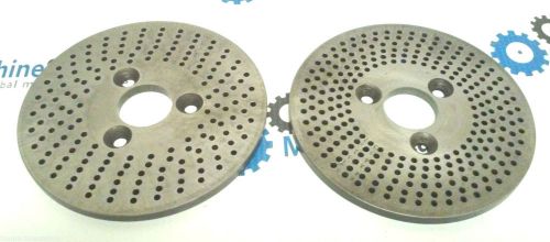 (2) 5&#034; INDEXING / DIVIDING PLATES FOR DIVIDING HEAD - 1-1/8&#034; CENTER HOLE