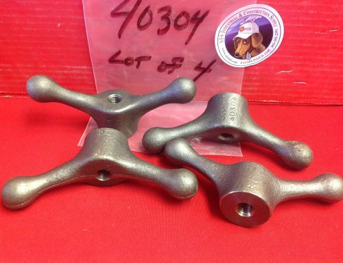 Jergens 40304 Cast Iron Speed Handle 6&#034; Arm Spread 1/2-13 x 1-1/2&#034; Lot of 4 USA