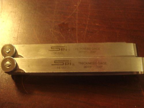 Feeler Thickness Gage Set .0015-.200 Tempered Steel 1/2&#034; W 14-151-5 QTY 2 |HR2|