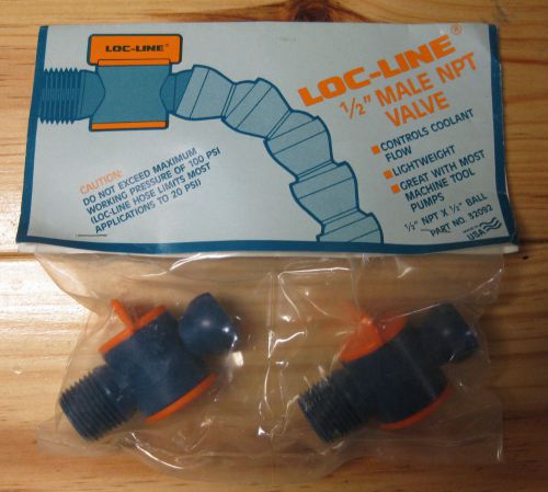 New 32092 loc-line 1/2&#034; male npt valve 1/2 in pk 2 locline 6y708 loc line for sale