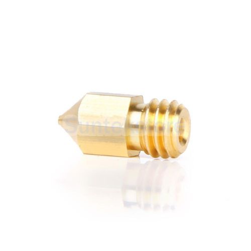 Gold 0.5mm M6 RepRap 3D Printer Extruder Nozzle for MakerBot Mk8 Print Head