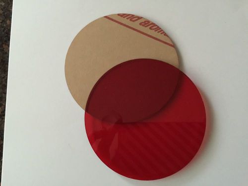 50 pcs 3 7/8&#034; dia. x 1/8&#034;  laser cut transparent red  cell cast plexiglass disks for sale