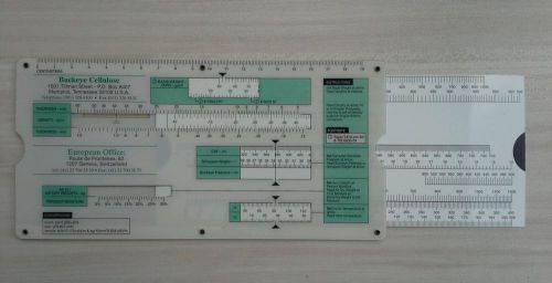 Vintage Interesting Slide Rule &#034;Buckeye Cellulose&#034; for Viscosity and others