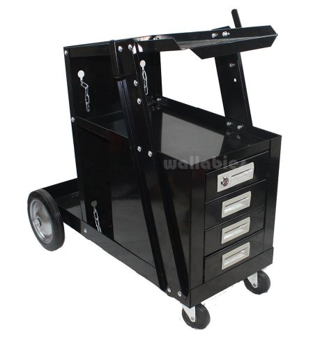 4 drawer cabinet welding welder cart mig flux arc tig plasma wheel tank storage for sale