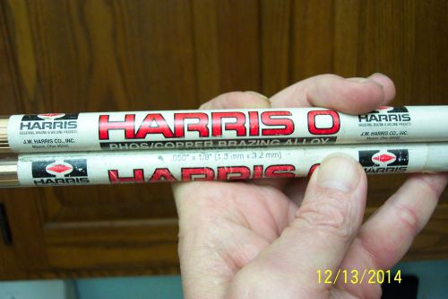 Lot of two pnds harris phos/copper brazing rod 56 sticks .050&#034; x 1/8&#034; part#21035 for sale