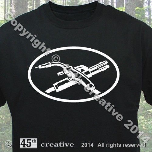 Welder t-shirt - mig flux core welding wire feed weld gun oval logo tee shirt for sale