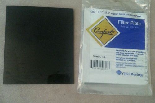 2 OKI  Welding Filter Plate Lens  Plastic Shade#10  4 1/2&#034; x5 1/4&#034;x3/32&#034;  (2PC)