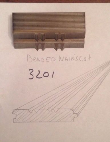 Lot 3201 Beaded Wainscot  Moulding Weinig / WKW Corrugated Knives Shaper Moulder