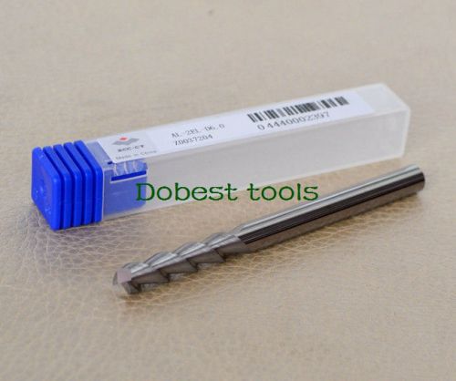 1pcs ZCCT lengthening aluminium cutting double flute CNC milling cutter 6mm