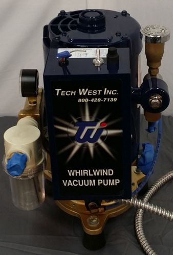 Refurbished tech west stand alone 1 hp dental vacuum pump 6 month parts warranty for sale